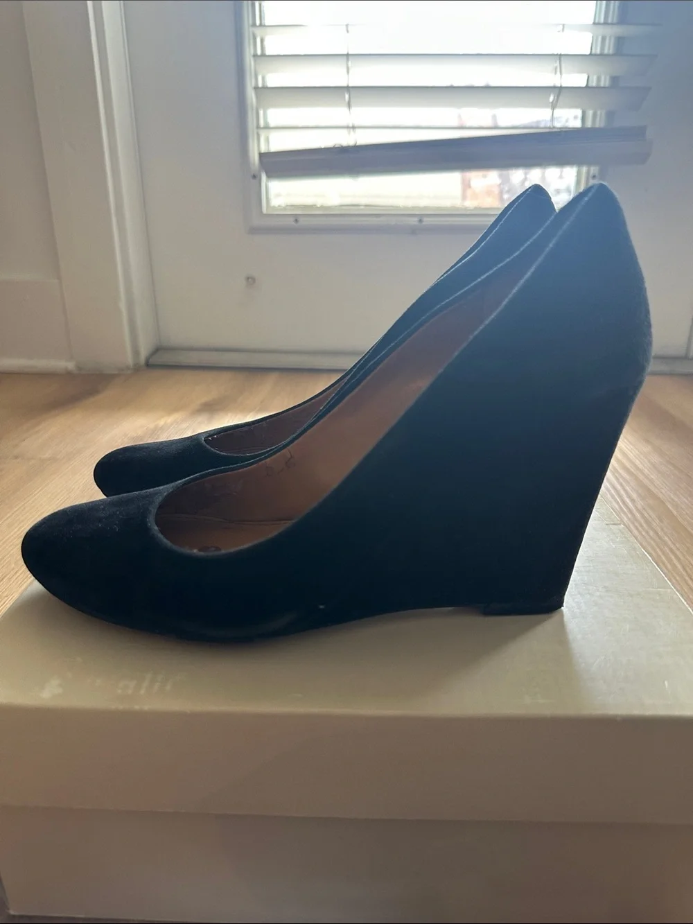 Banana Republic Black Suede Pointed-Toe Pumps